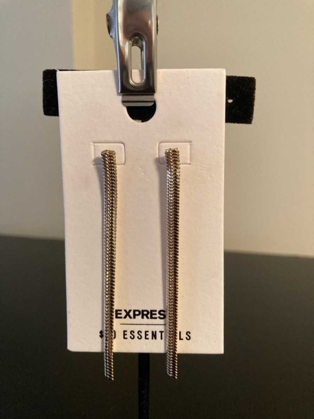Express Long Gold Chain Drop Earrings
